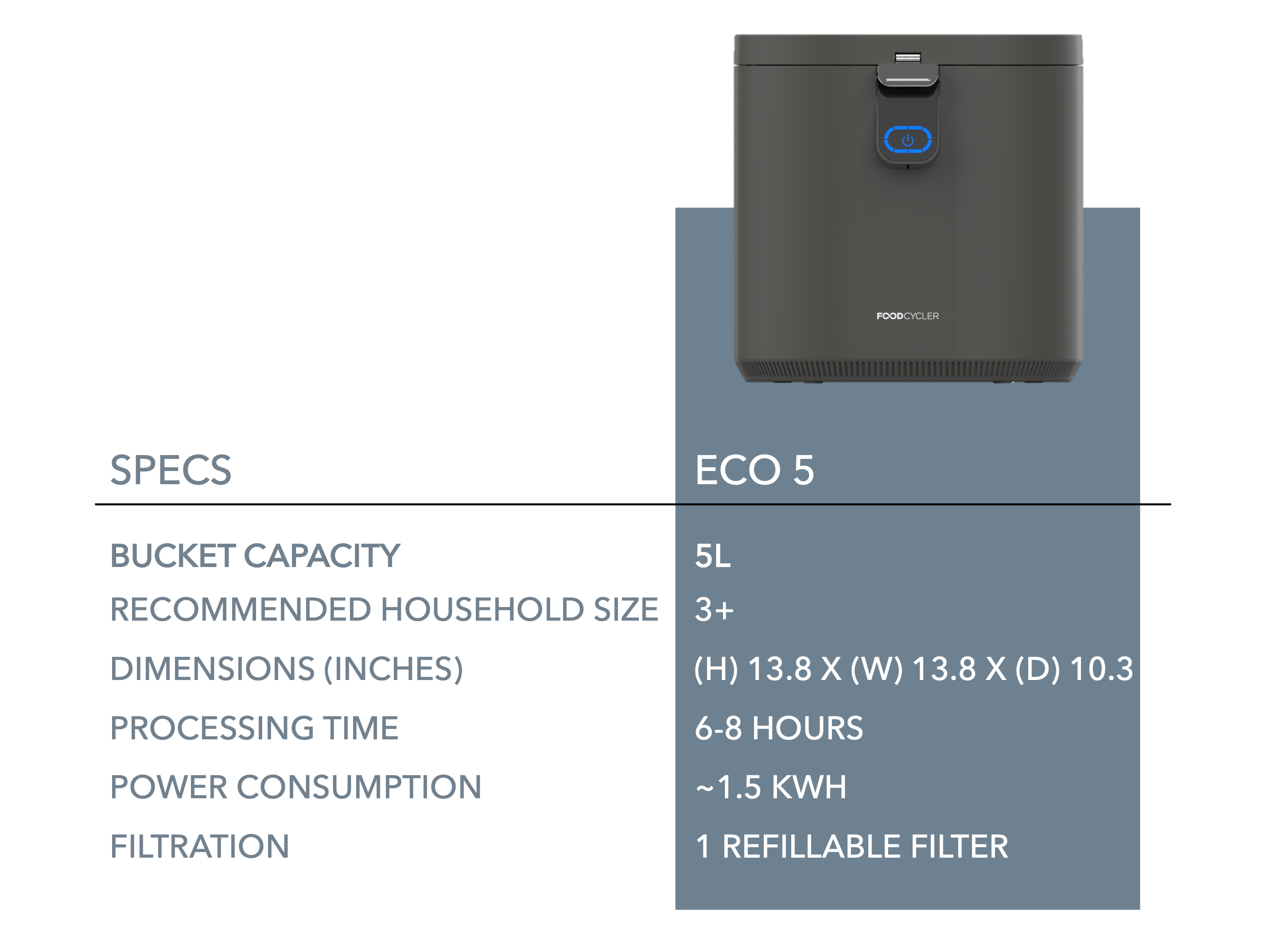FoodCycler Eco 5 (Village of Rye Brook)